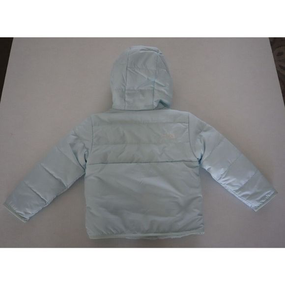 The North Face Sz 12-18 Months Ice Blue Mossbud Swirl Reversible Jacket $100 - Picture 10 of 16